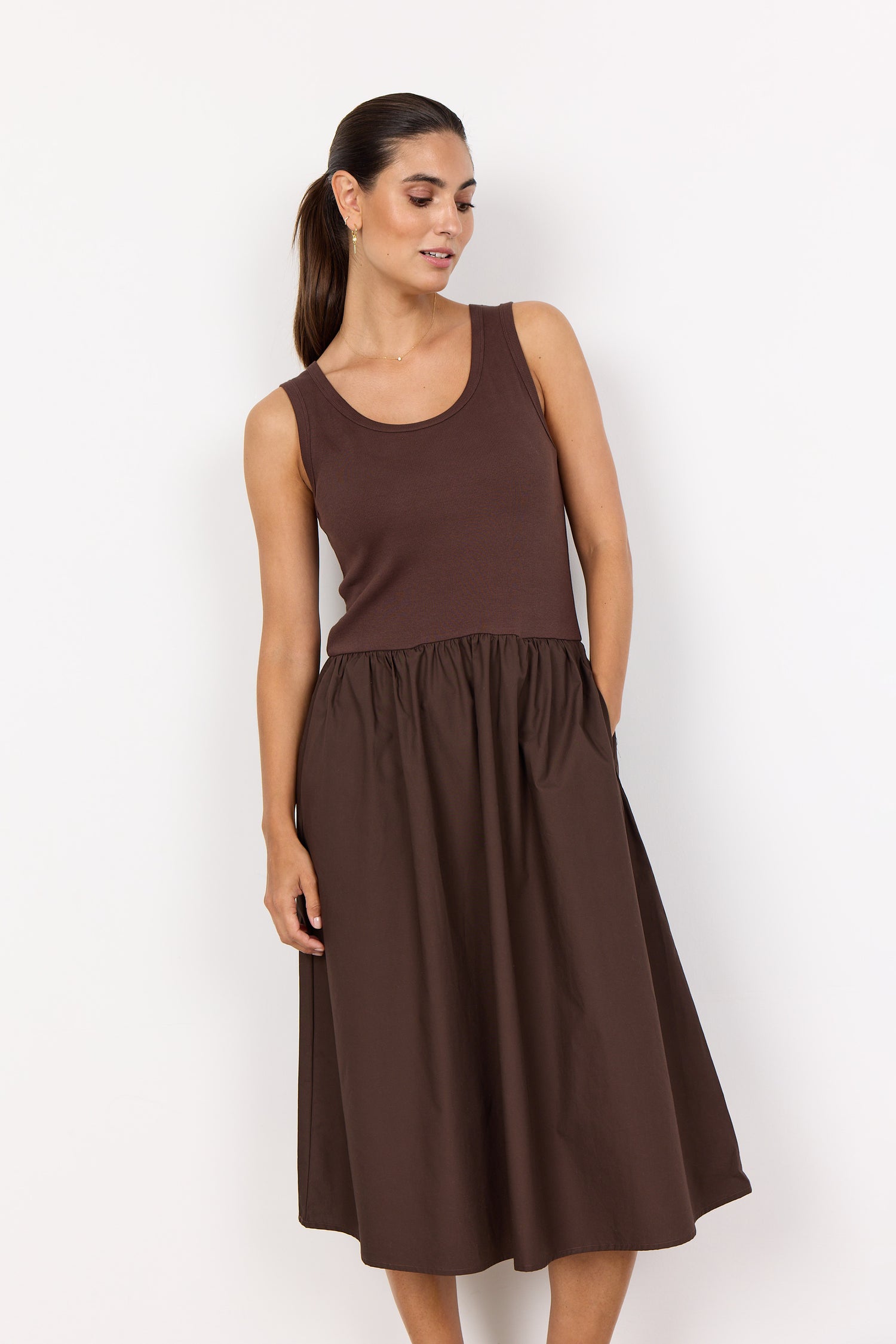 Soya Concept Rachelle Mixed Media Tank Dress