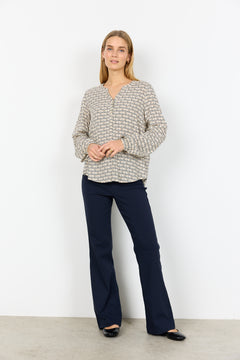 Soya Concept Bellua Henley Printed Blouse