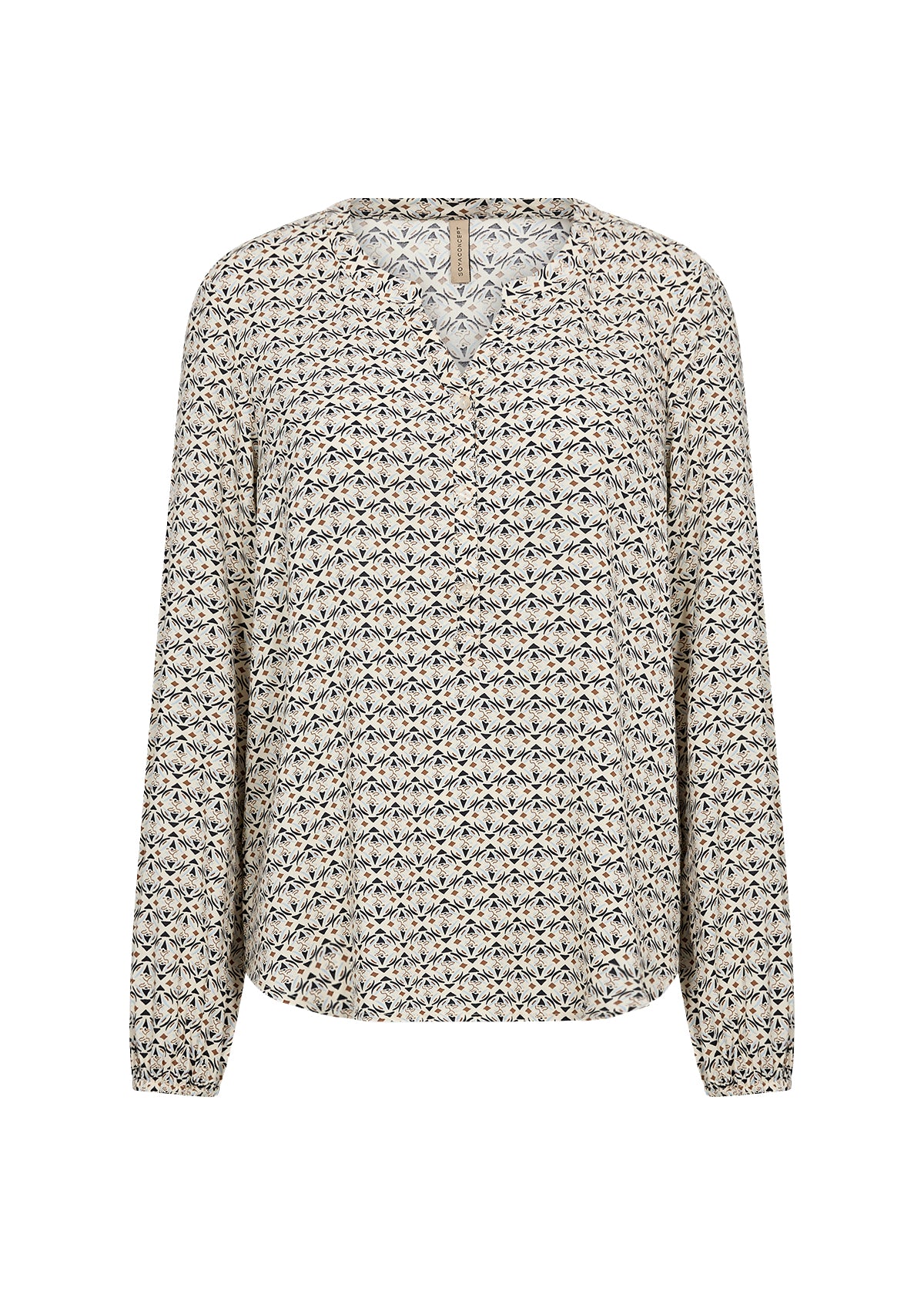 Soya Concept Bellua Henley Printed Blouse