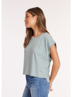 Mododoc Short Dolman Sleeve Step Hem T-Shirt