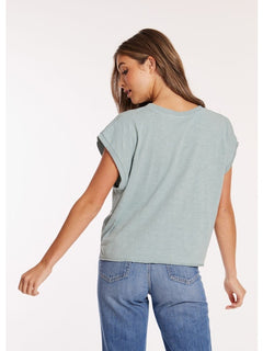 Mododoc Short Dolman Sleeve Step Hem T-Shirt
