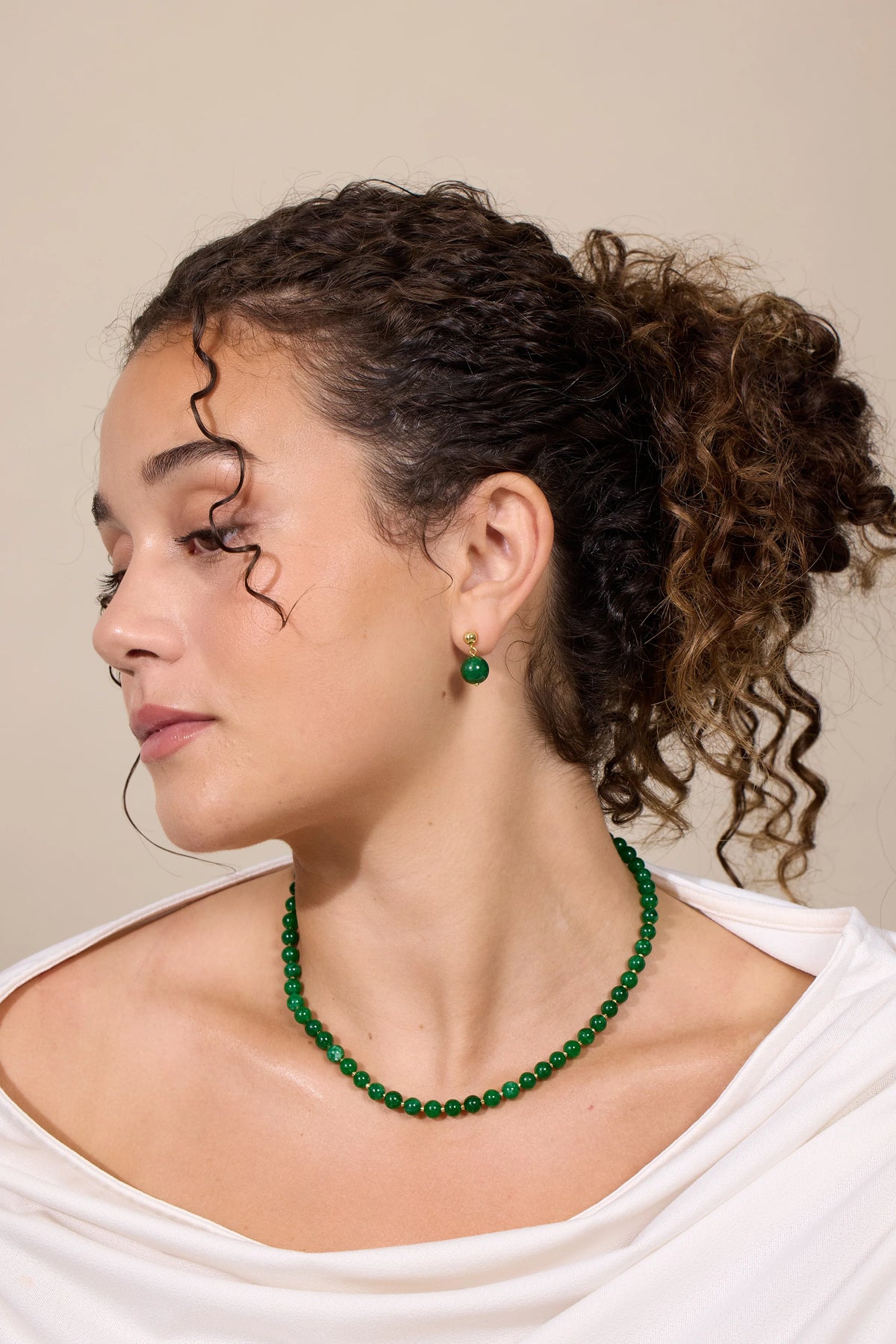 Soï Hailey Green Jade Luck Necklace