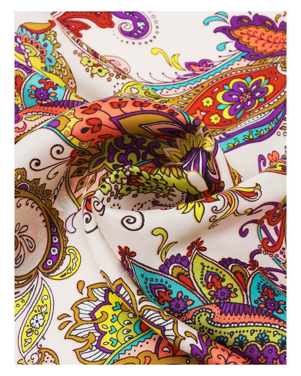 V. Frass Pretty Paisley Silk Neckie