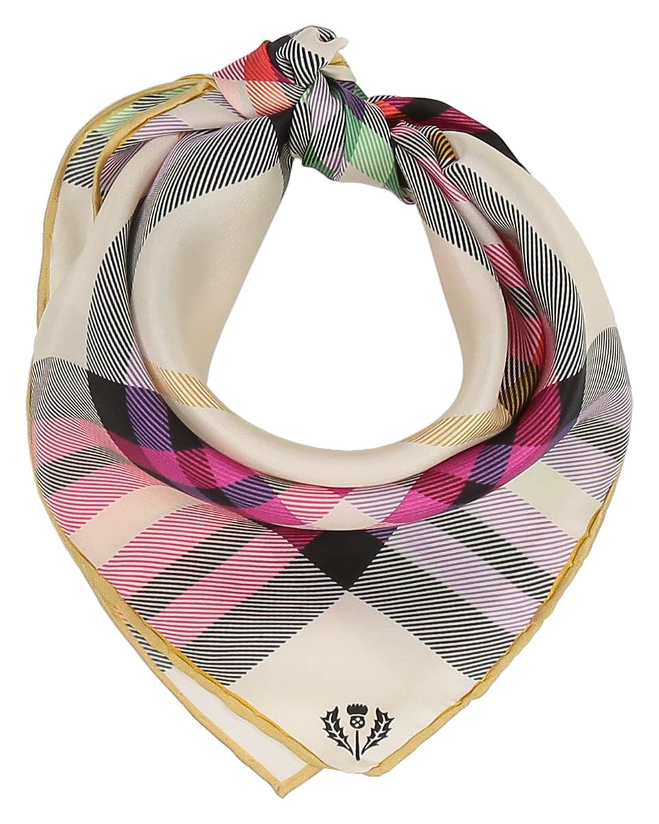 V. Frass Plaid Silk Neckie