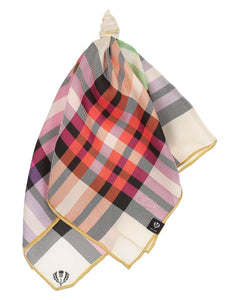 V. Frass Plaid Silk Neckie