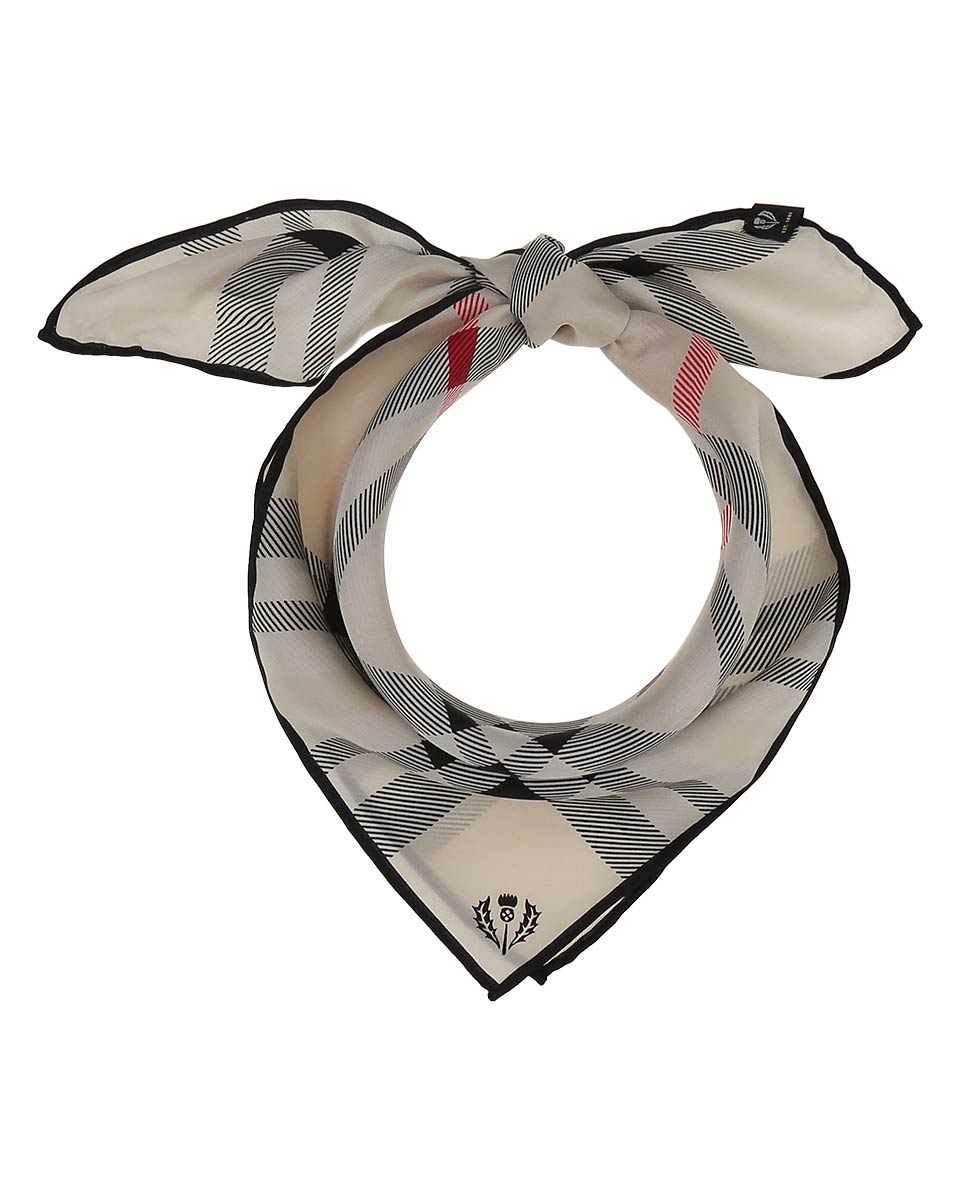 V. Frass Plaid Silk Neckie
