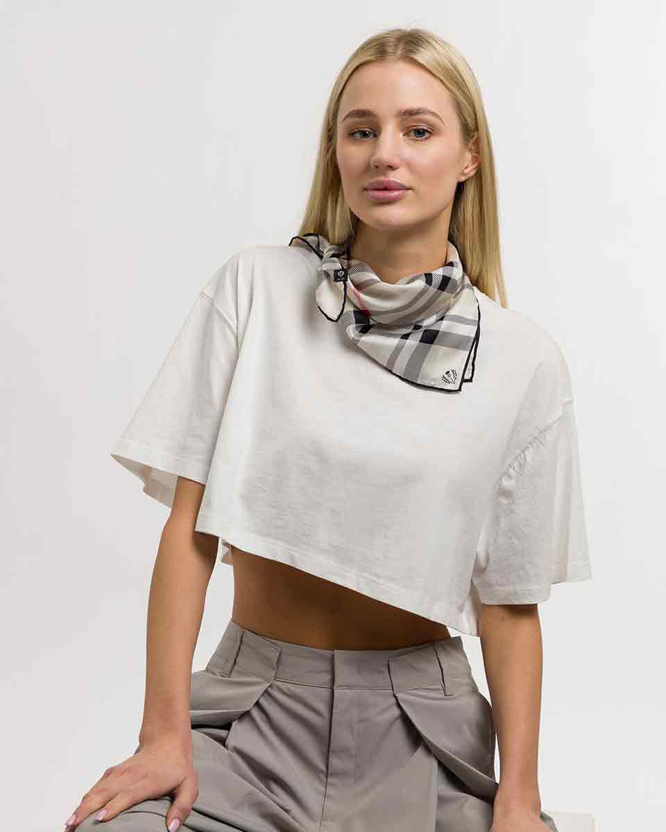 V. Frass Plaid Silk Neckie
