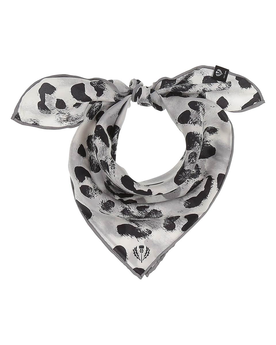 V. Frass Animal Print Silk Neckie