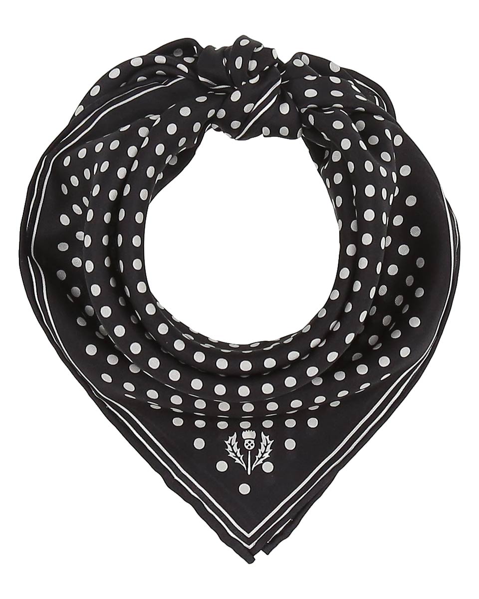 V. Frass Polka Dots Silk Neckie
