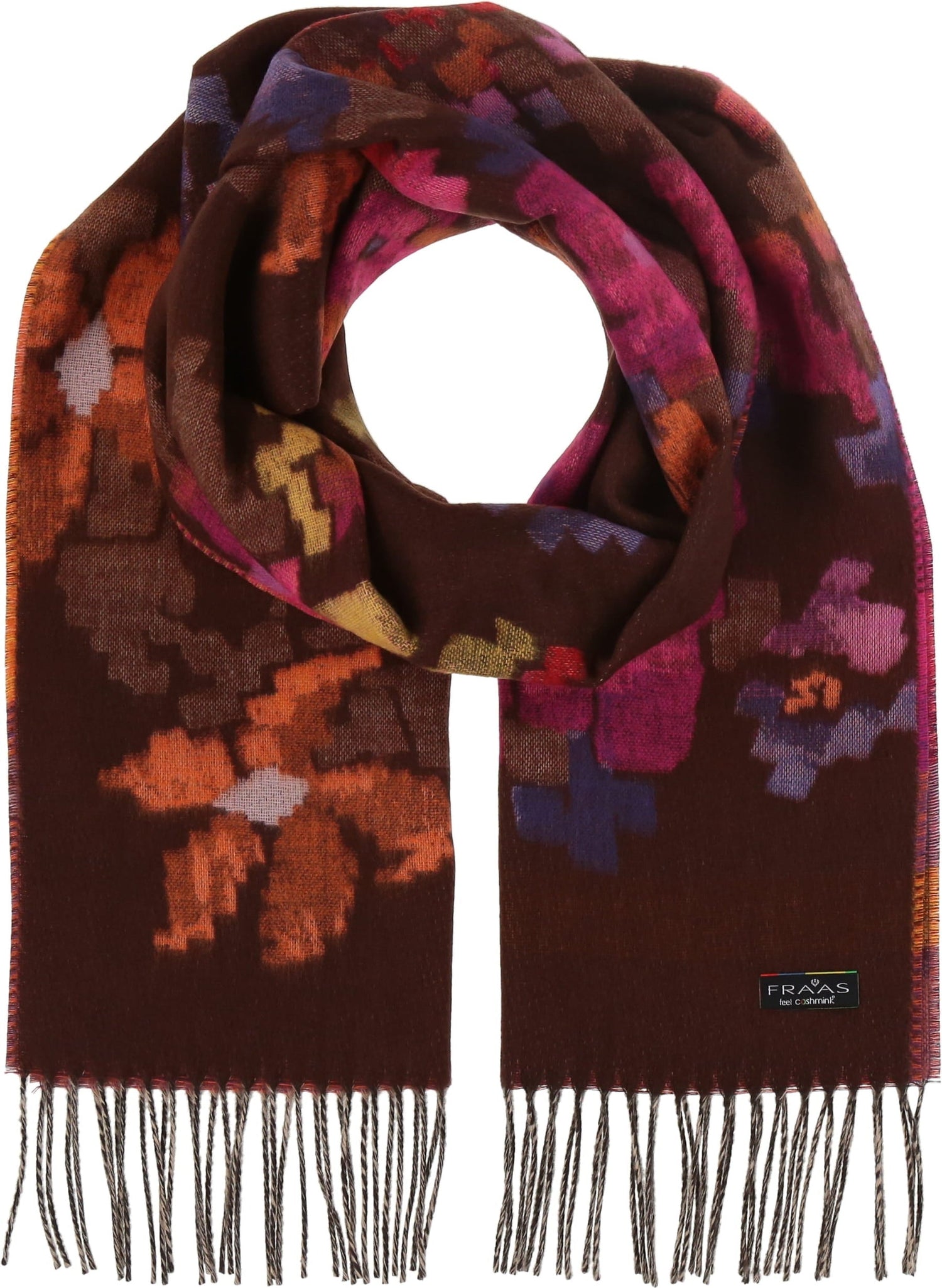 V. Fraas Pixel Flowers Cashmink Scarf