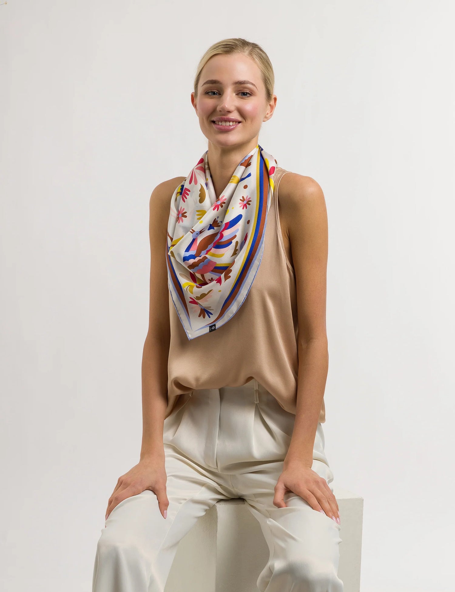 Fraas Folklore Story Square Silk Scarf