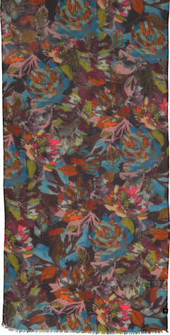 V. Frass Sustainability Edition Painted Floral Scarf