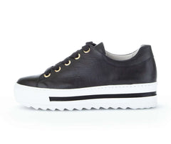 Gabor Leather Sneaker With Grommets