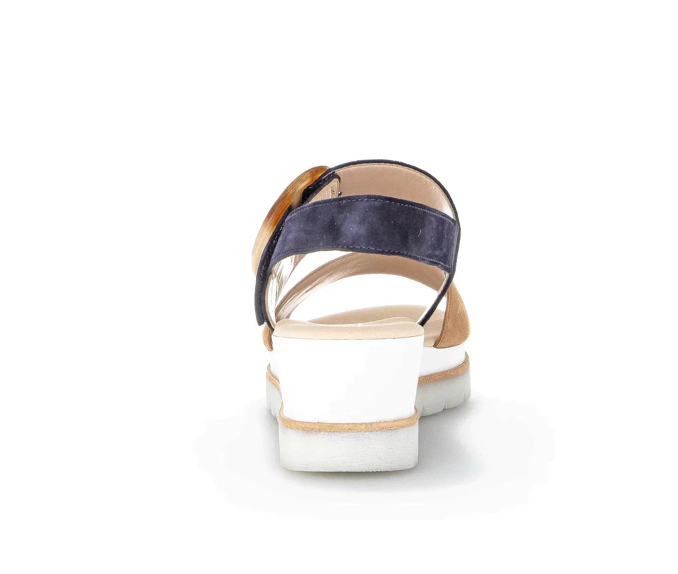 Gabor Two Tone Sandals With Large Buckle