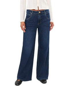 Kut From The Kloth Maya High Rise Wide Leg Scoop Pocket Jeans (Angelically Wash)