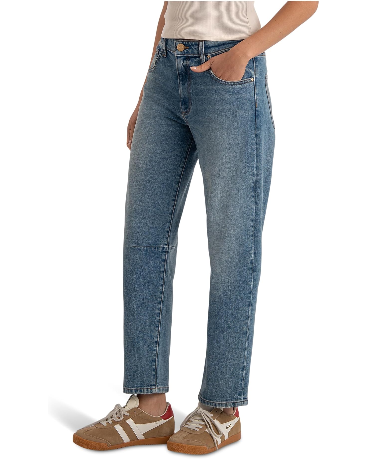 Kut From The Kloth Ashton High Rise Barrel Straight Leg Jeans (Adjusted Wash)