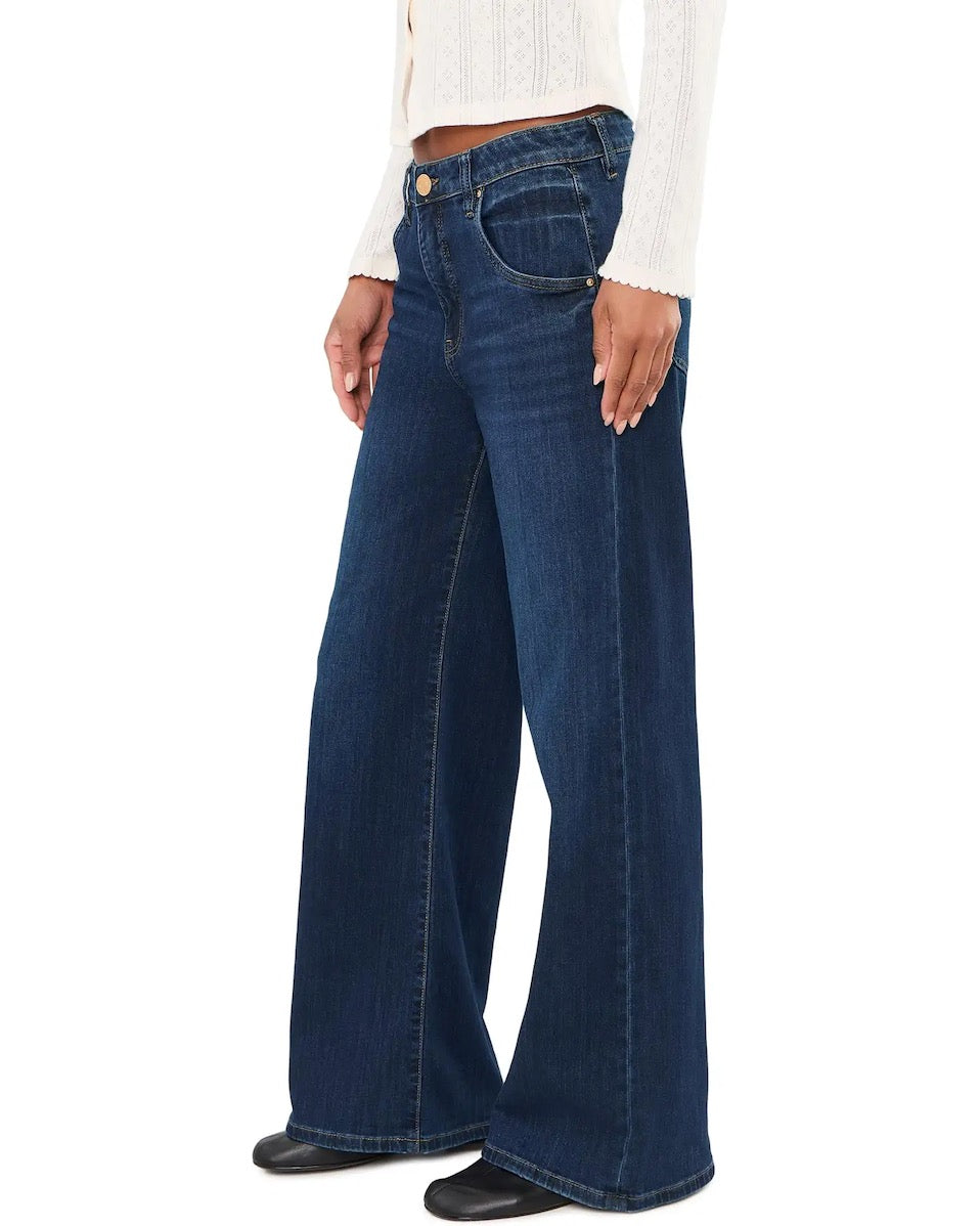 Kut From The Kloth Maya High Rise Wide Leg Scoop Pocket Jeans (Angelically Wash)