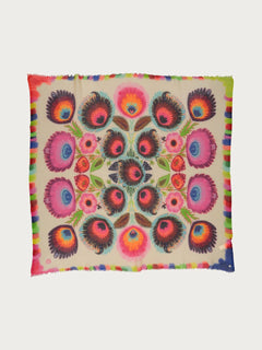 V. Frass Colourful Plumes Wool Scarf