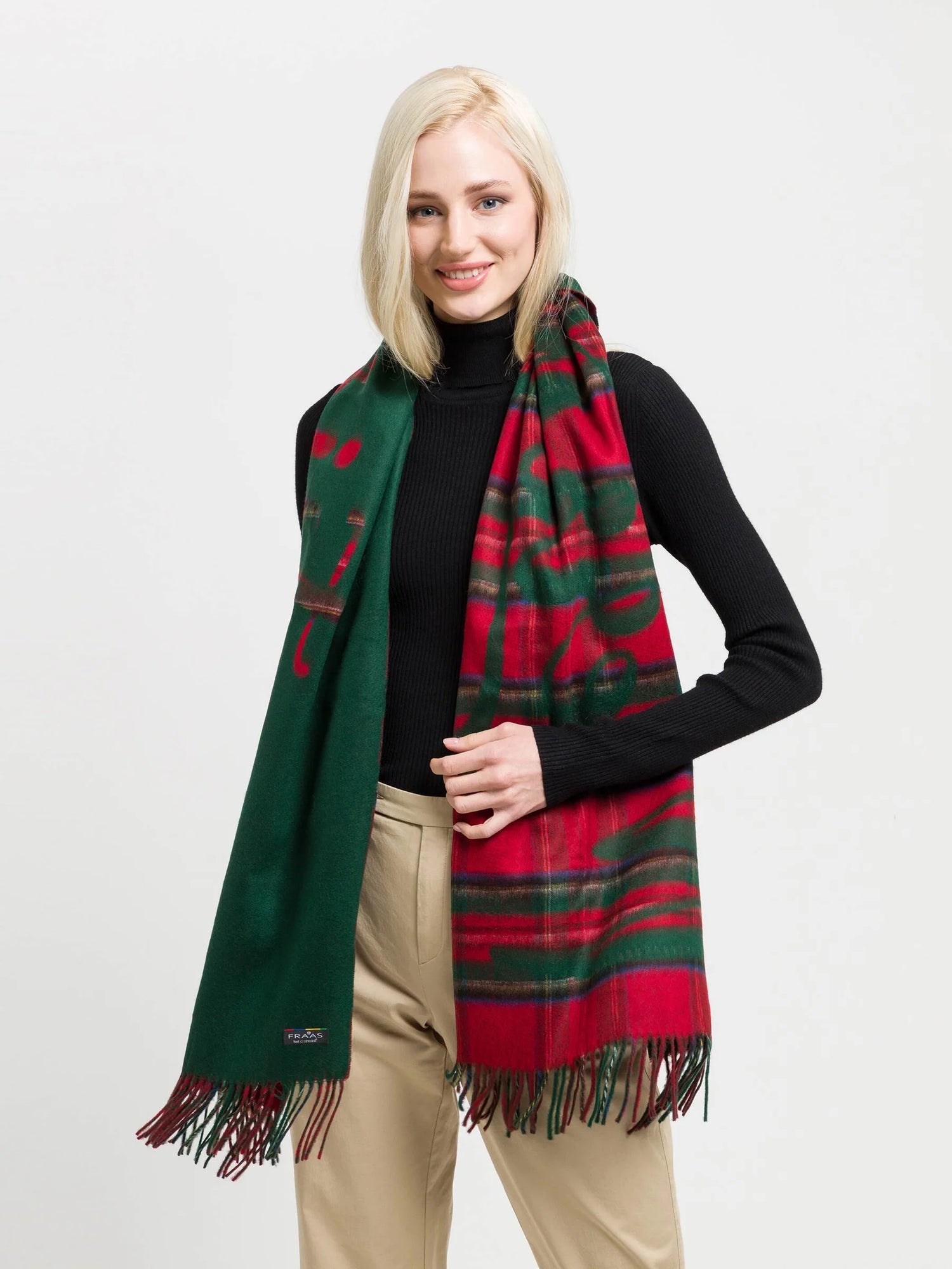 V. Frass Merry Christmas Cashmink Scarf