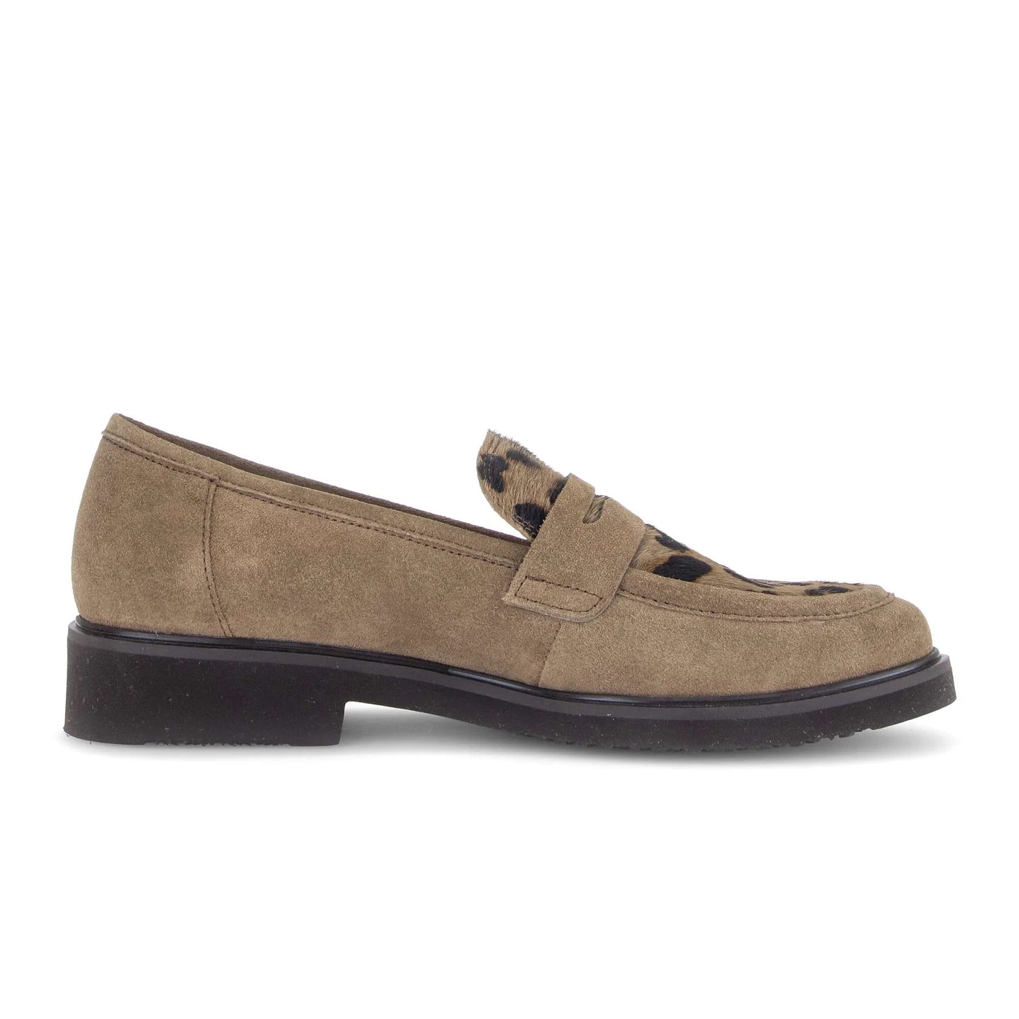 Gabor Suede Loafer With Animal Pattern