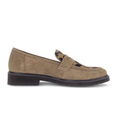 Gabor Suede Loafer With Animal Pattern