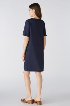 Oui Jersey Back Linen Dress