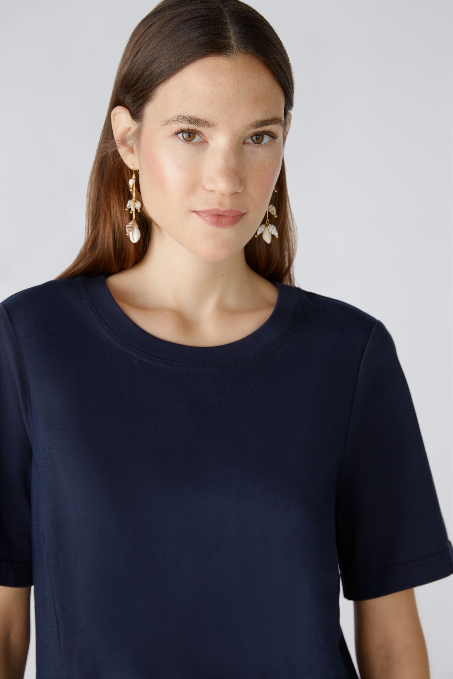 Oui Jersey Back Linen Dress