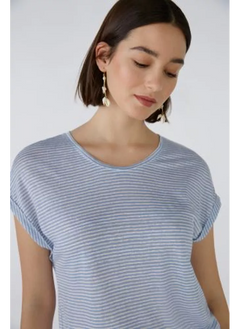 Oui Striped Linen T-Shirt