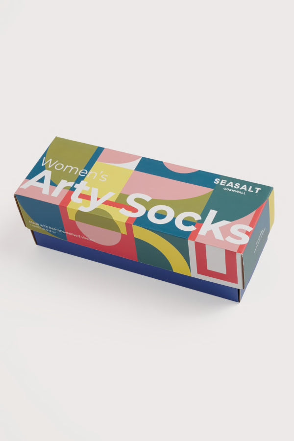 Seasalt Gift Box of 7 Women's Arty Socks Plain