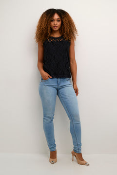 Cream Kit Lace Top