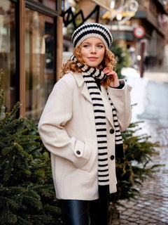 V. Frass Two Toned Striped Scarf