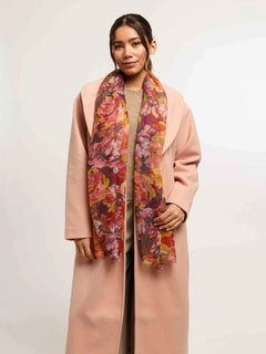 V. Frass Sustainability Edition Painted Floral Scarf