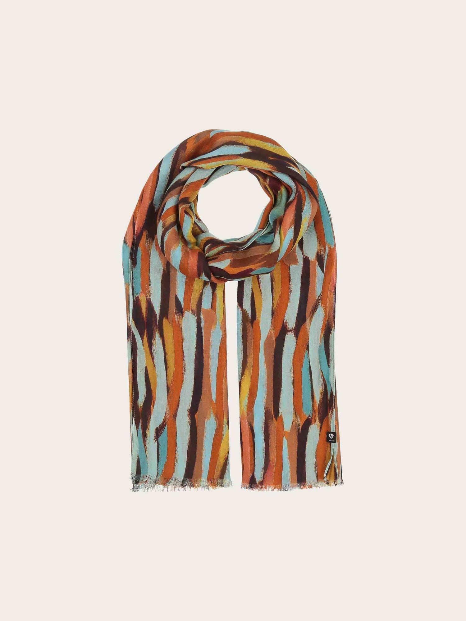 V. Frass Sustainability Edition Viscose Brushstroke Scarf