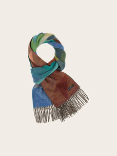 V. Frass Geometric Colourblock Cashmink Scarf