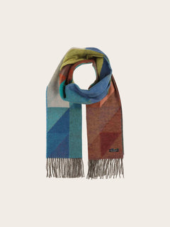 V. Frass Geometric Colourblock Cashmink Scarf