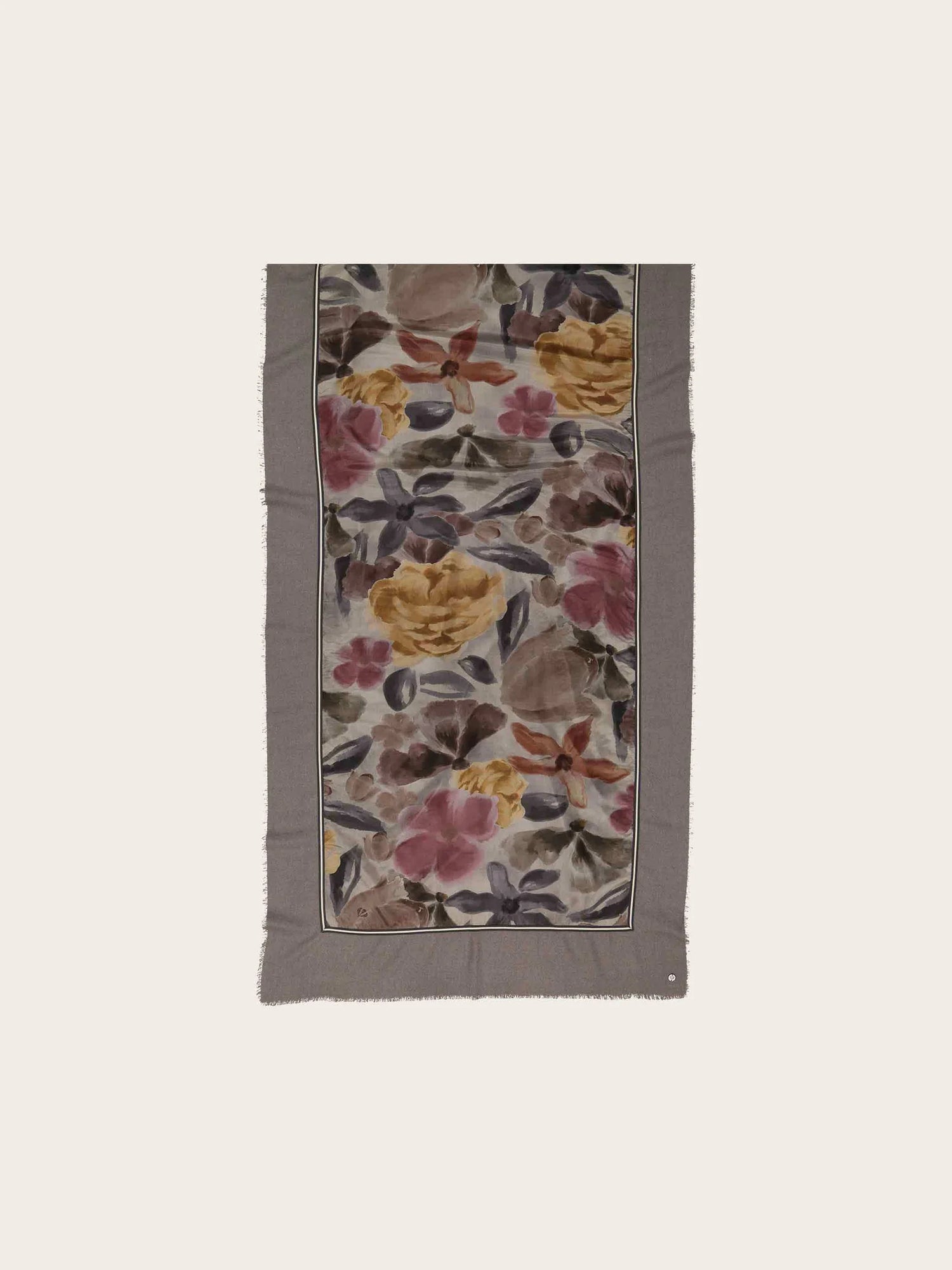 V. Frass Floral Patchwork Scarf
