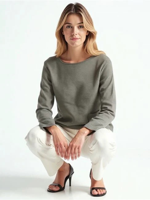 Gerry Weber Ribbed Pullover With Pocket