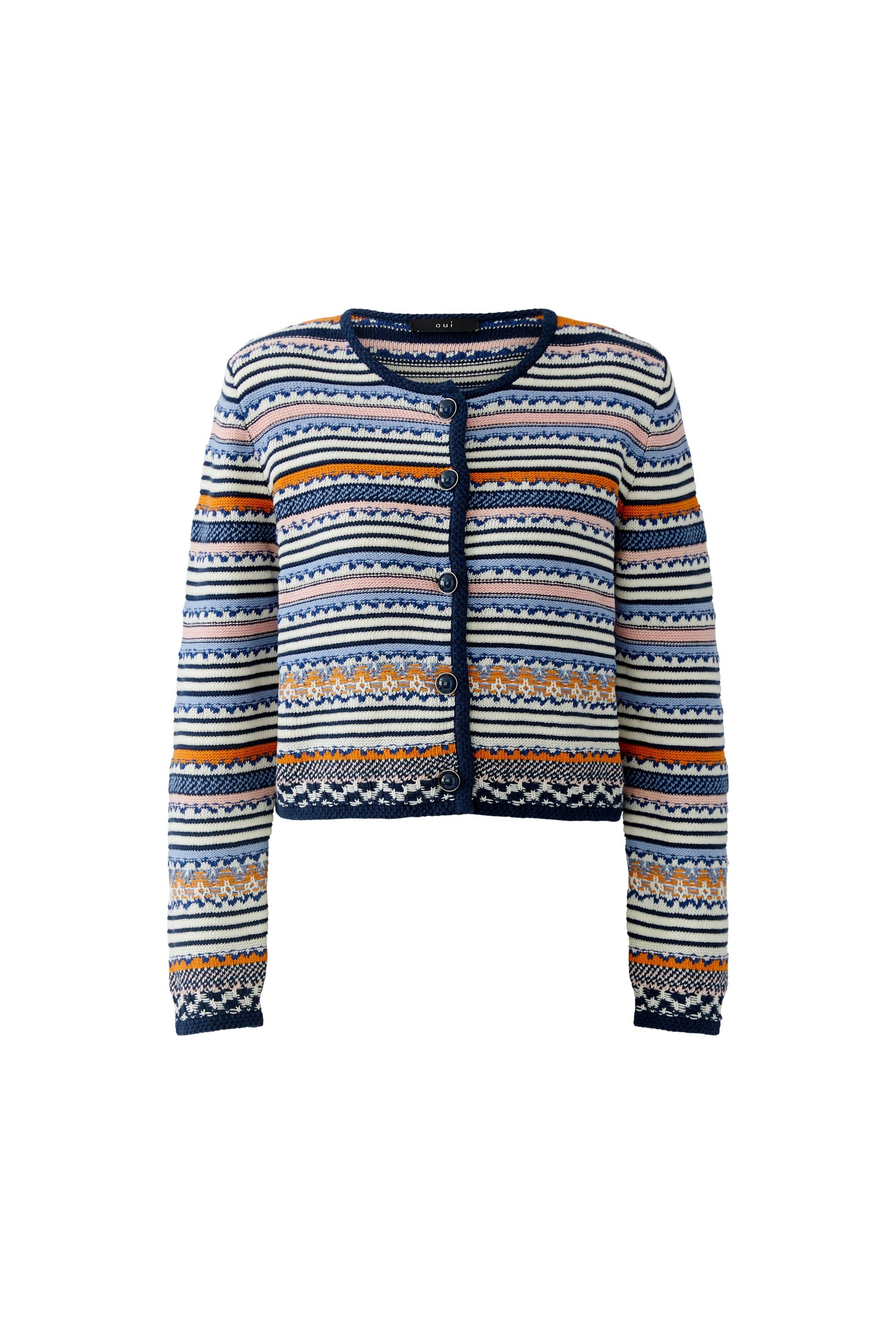 Oui Striped Cardigan Jacket