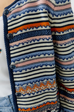 Oui Striped Cardigan Jacket