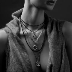 🇨🇦Pyrrha "Love Knot" Talisman Necklace with 18" Fine Curb Chain (1.5mm)