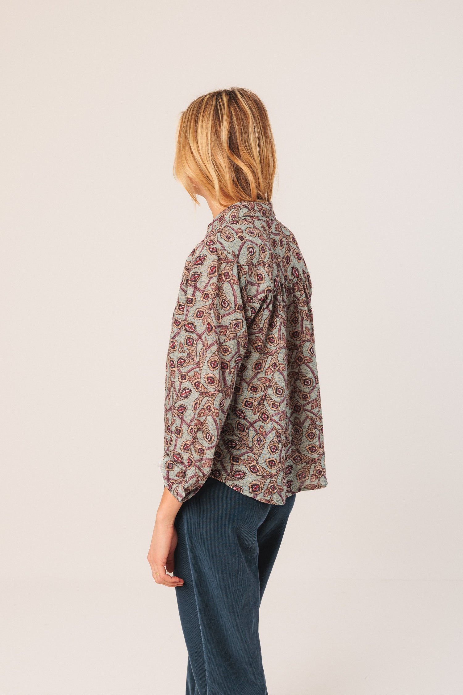 Indi & Cold Printed Blouse With Collar