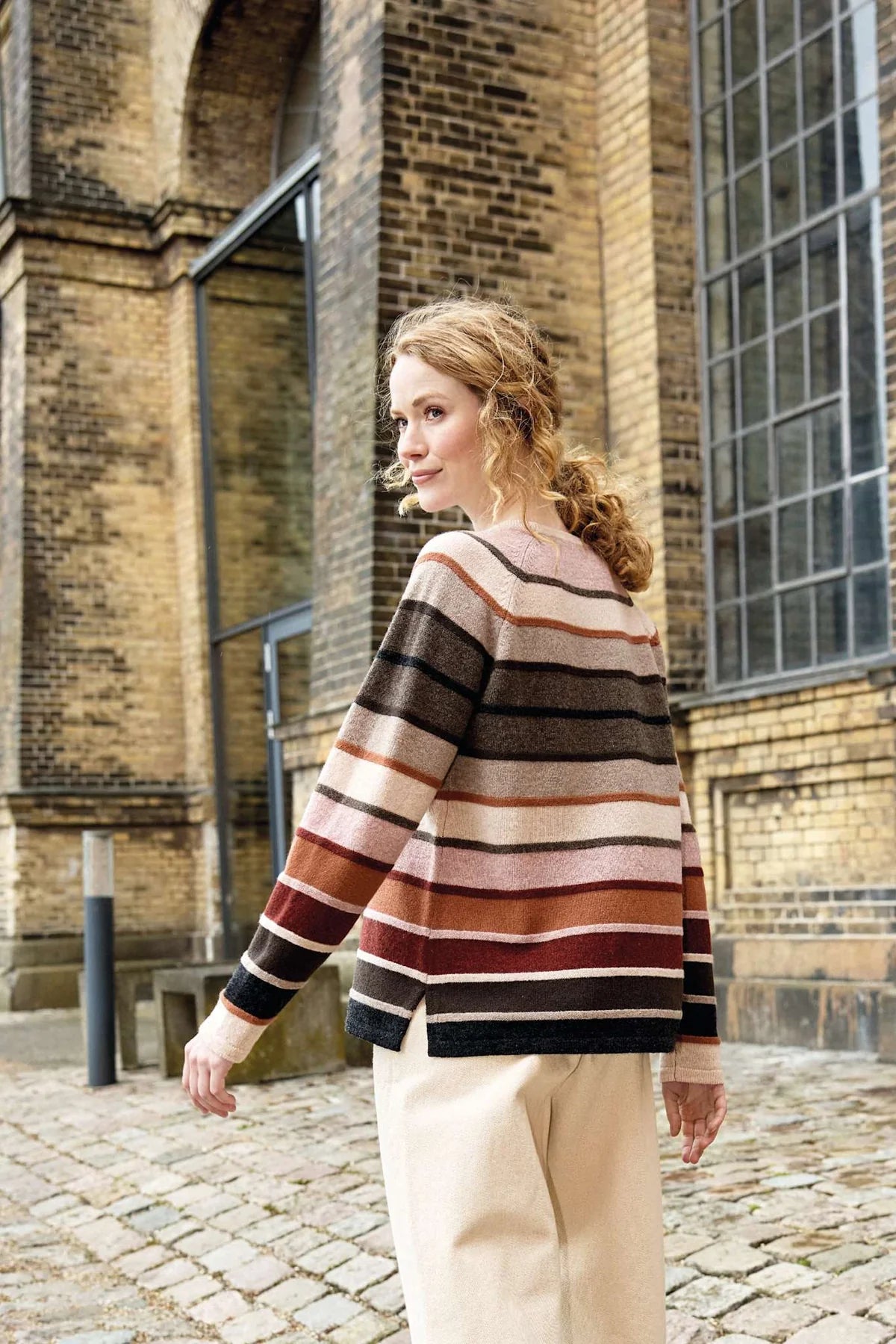 Mansted Aline Striped Wool Crewneck Sweater