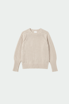 Indi & Cold Textured Crewneck Knit Sweater