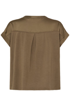 B. Young Selita V Placket Neck Top