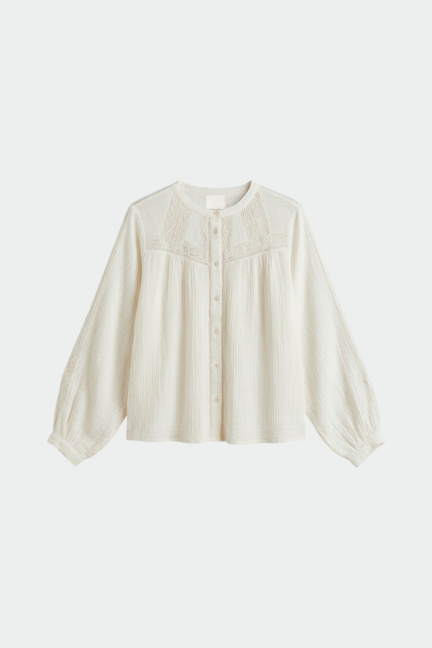 Indi & Cold Cotton Jersey Back Embroidered Blouse