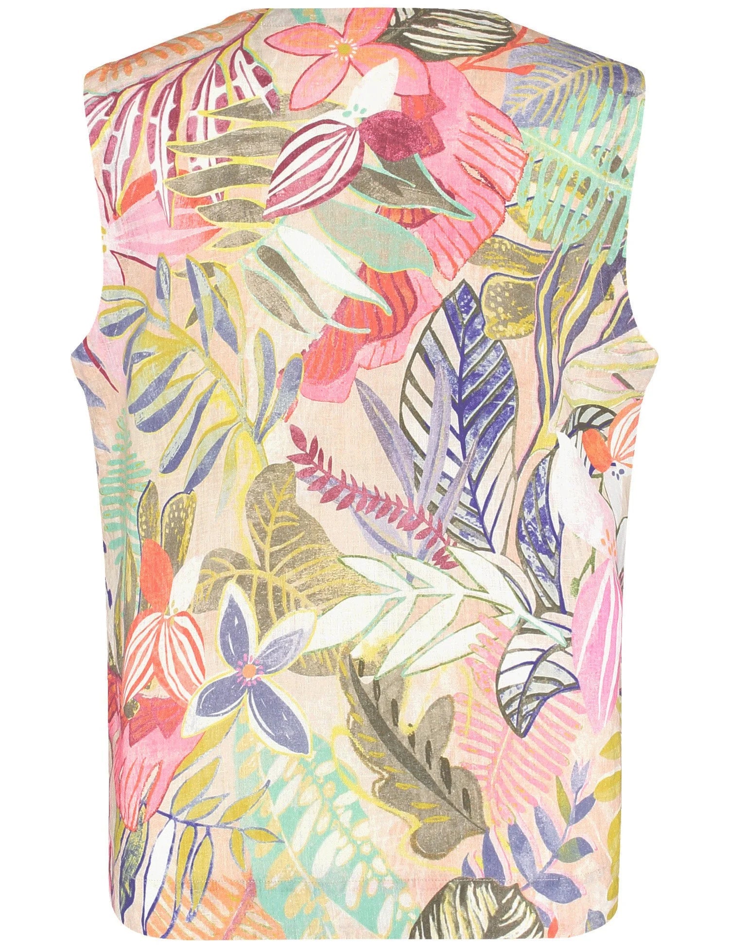 Gerry Weber Printed Linen Sleeveless Blouse
