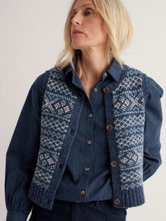 Castwork Fair Isle Merino-Blend Vest