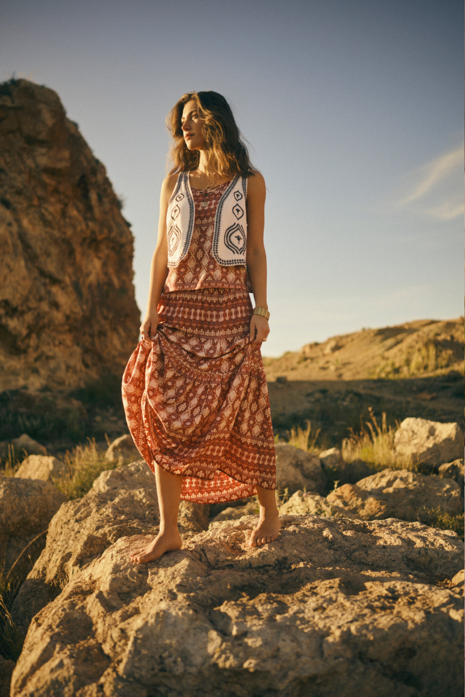 Cream Tiah Skirt
