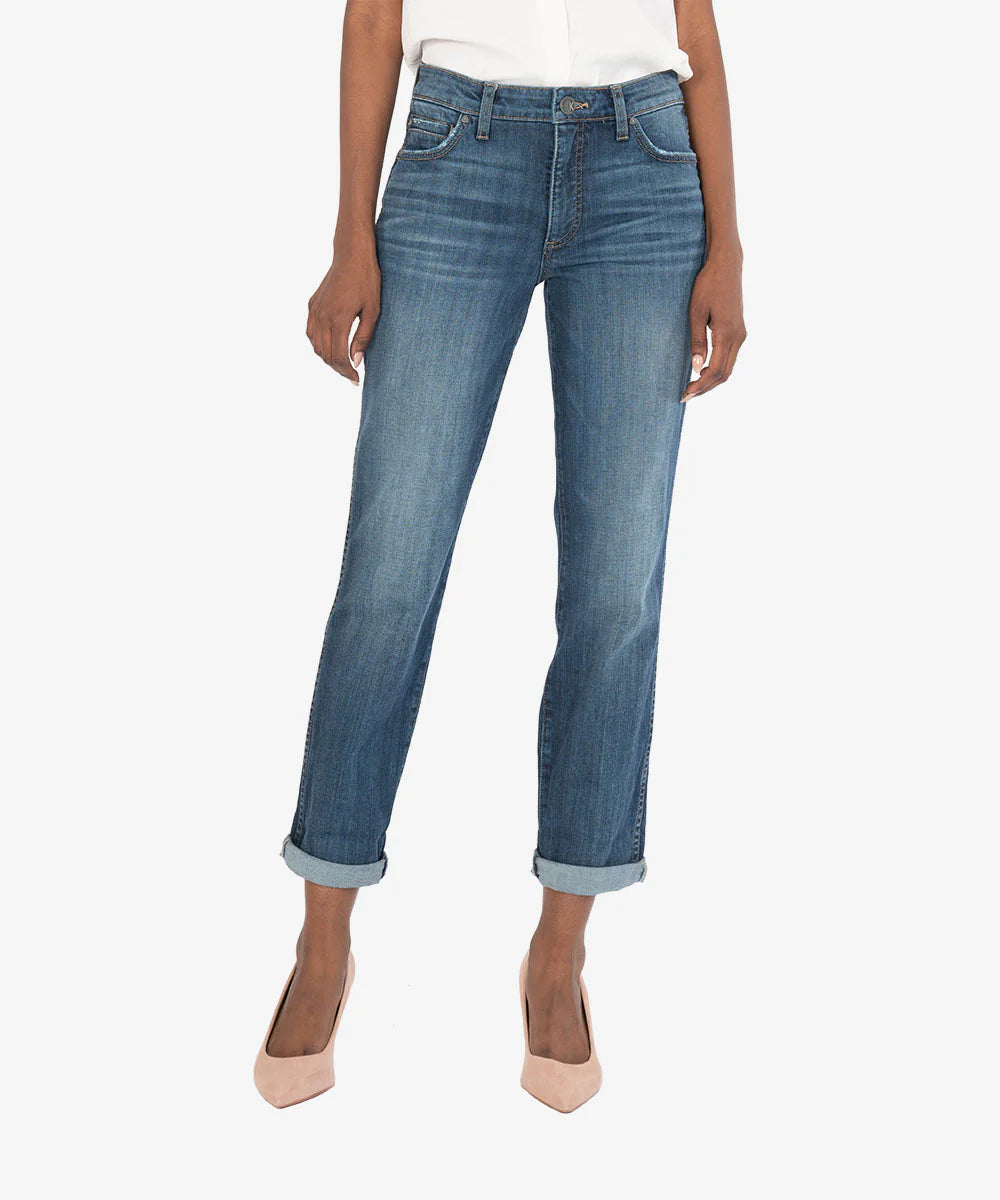 Kut From The Kloth Catherine Mid Rise Boyfriend Jeans (Qualitative Wash)