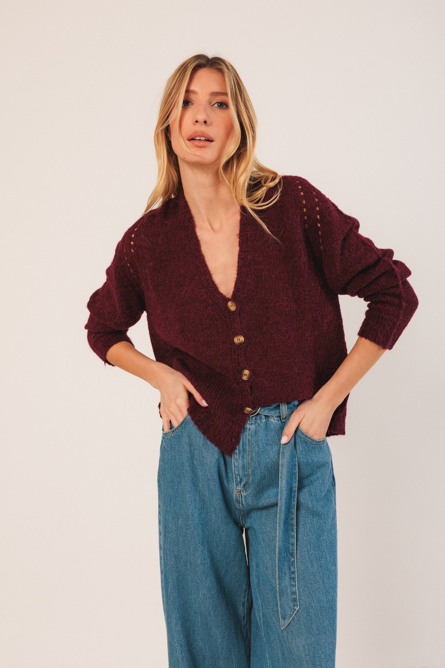 Indi & Cold V-Neck Cardigan